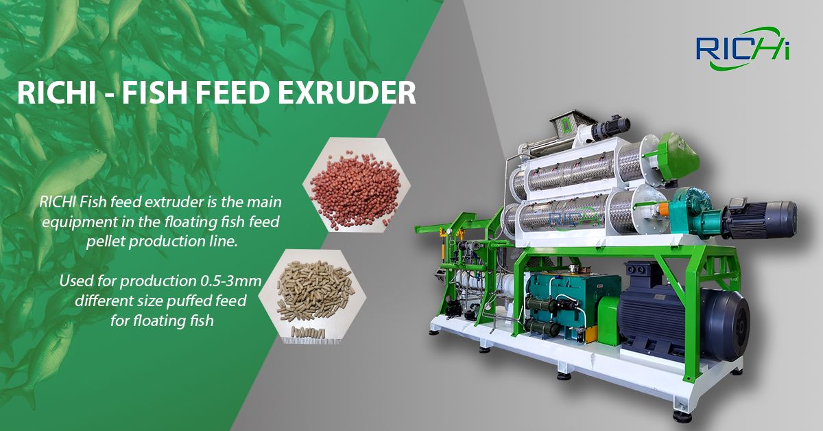 Screw fish feed pellet extruder machine